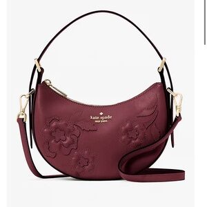 Kate Spade Maroon Floral Shoulder Bag